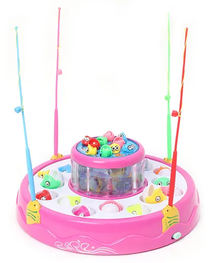 Rising Step Battery Operated Fishing Game - Pink