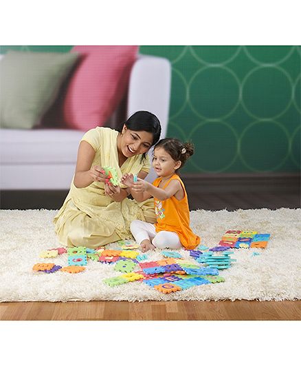 Funjoy Puzzle Play Mats English Alphabets A to Z & Numbers (Color May Vary)