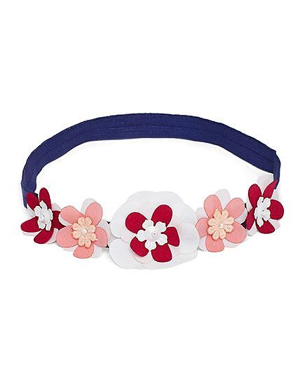A Little Fable 3D Floral Headband - Navy Blue