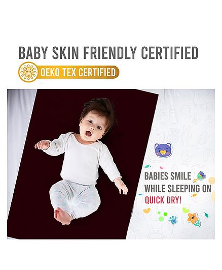 Quick Dry Bed Protector Small - Maroon