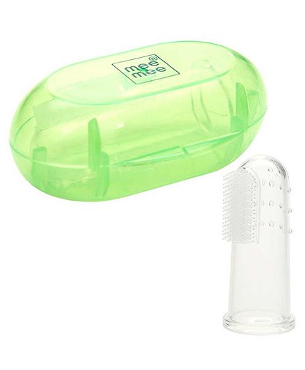 Mee Mee Finger Brush With Cover - Green
