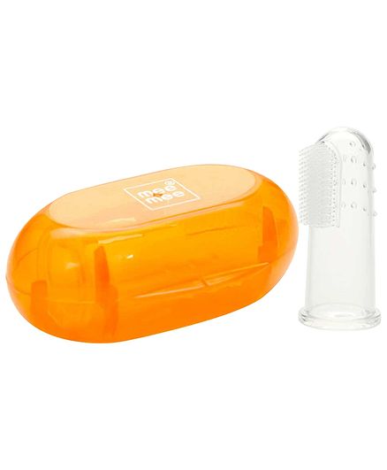 Mee Mee Finger Brush With Cover - Orange