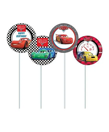 Disney Pixar Cars Cupcake & Food Toppers Pack of 10 - Multi Color
