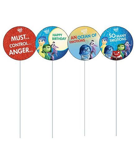 Disney Inside Out Cupcake & Food Toppers Pack of 10 - Multi Color