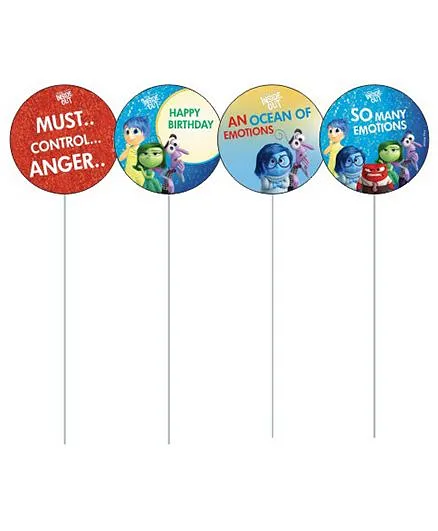 Disney Inside Out Cupcake & Food Toppers Pack of 10 - Multi Color