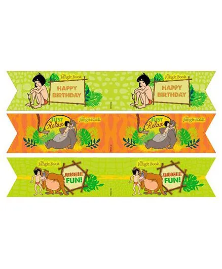 Jungle Book Drink Straws Pack of 10 - Green Orange