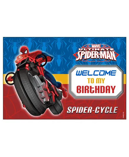 Marvel Spiderman Welcome Banner - Blue Red