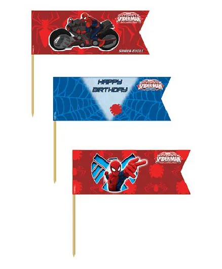Marvel Spiderman Picks Pack of 20 - Blue Red