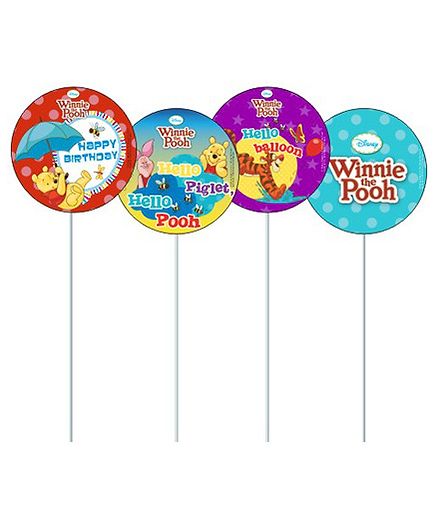 Disney Winnie the Pooh Cupcake & Food Toppers Pack of 10 - Multi Color