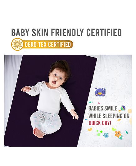Quick Dry Bed Protector Medium - Plum