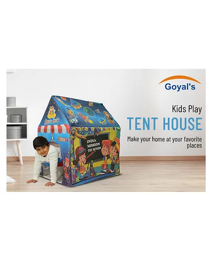 Goyals Galaxy Kids Play Tent House with LED Lights - Blue