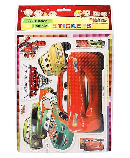 Sticker Bazaar A4 Foam Pixar Car Sticker Set (Packaging May Vary)