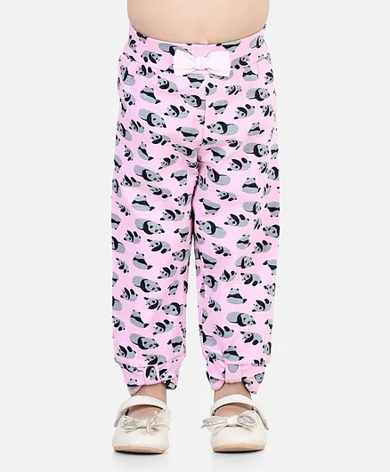 BownBee All Over Panda Printed Leggings - Pink