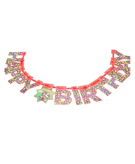 Disney Mickey Mouse Club House BH Birthday Banner - Multicolour