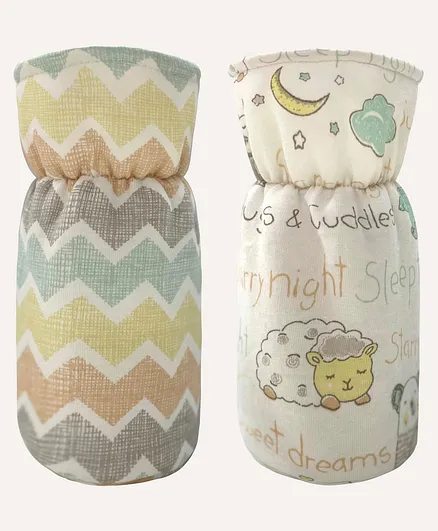 Abracadabra Bottle Cover Sleepy Friends Set of 2 MultiColour - Fits Upto 300 ml Bottle