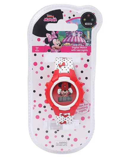Disney Minnie Mouse Free Size Digital Watch- Red