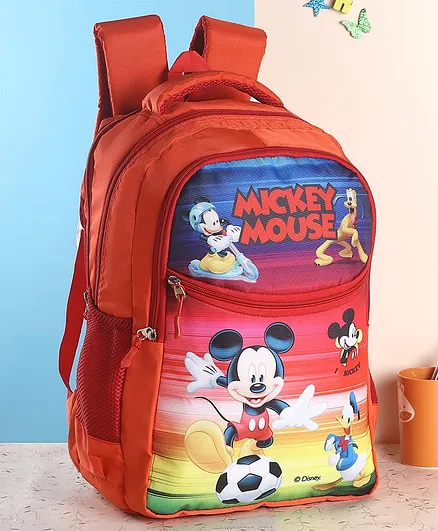 Disney Mickey Mouse School Bag Red - 17.9 Inch