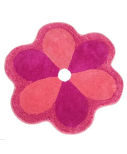 Saral Home Flower Shape Bath Mat - Pink