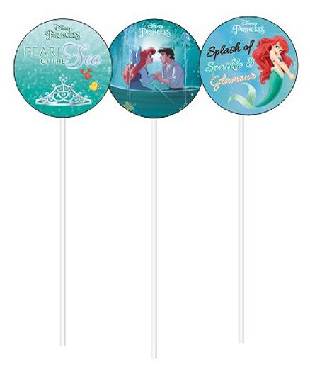 Disney Ariel the Mermaid Cupcake Food Toppers - Blue