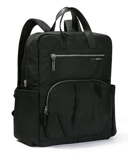 Little Story Manhattan Diaper Backpack With Accessories Black