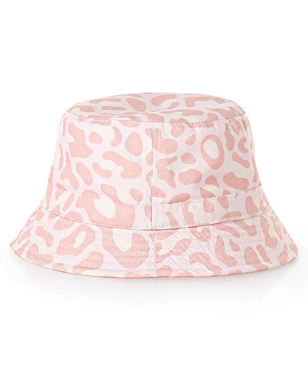 Pine Kids Cotton Bucket Cap Digital Print Pink - Diameter 23.5 cm