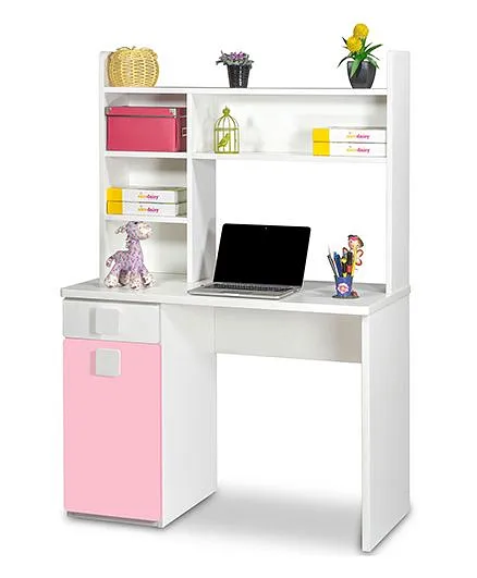 Alex Daisy Orlando Study Table - Pink White