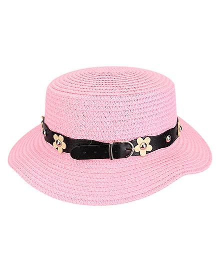 Babyhug Floral Motifs Design Hat - Pink