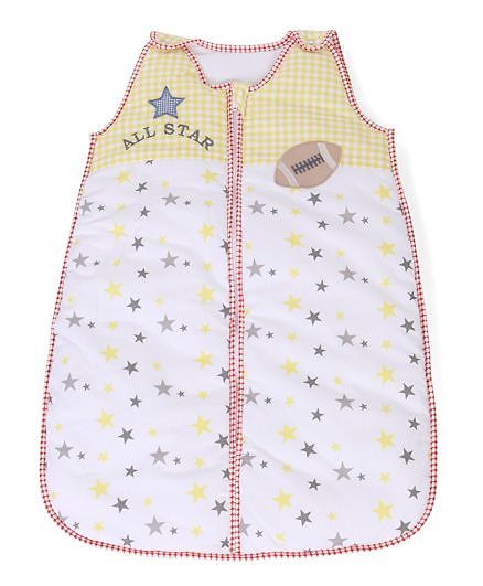 Babyoye Sleeping Bag All Star Print - Yellow White