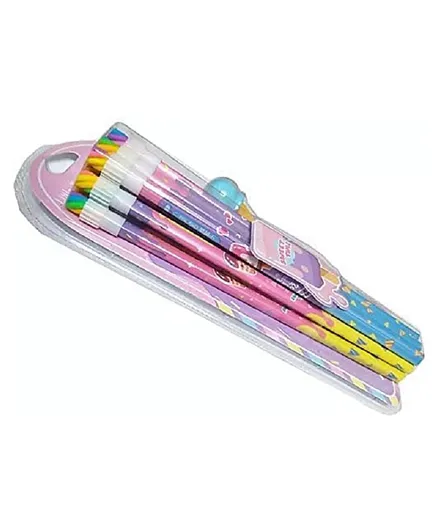 Sanjary 13-In-1 Pencil & Eraser Set (Colour & Design May Vary)