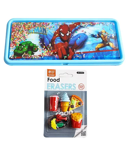 Yunicorn Max Trending Water Pencil Box with Eraser Box - Multicolor