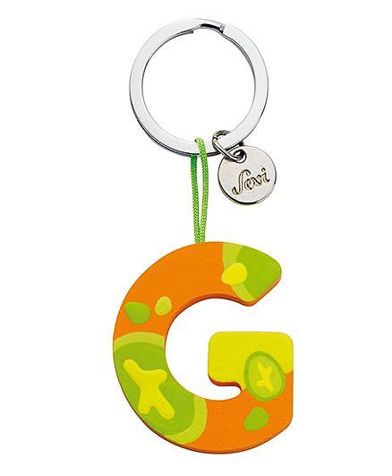 Sevi Wooden G Alphabet Key Chain - Green Orange