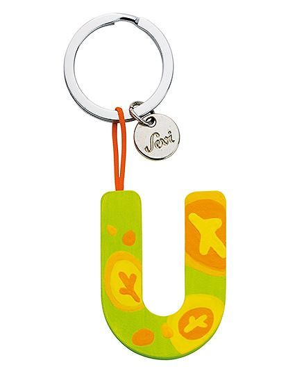 Sevi Wooden U Alphabet Key Chain - Green Yellow