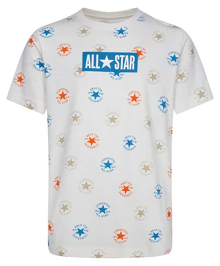 Converse Half Sleeves All Star Aop Tee - Beige