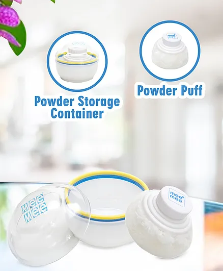 Mee Mee Soft Powder Puff With Case - Blue