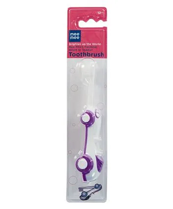 Mee Mee Kids Foldable Toothbrush - Purple And White