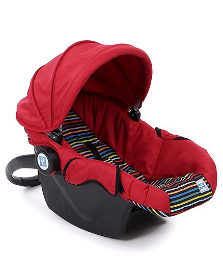 Mee Mee Baby Car Seat Cum Carry Cot with Thick Cushioned Seat - Red Black