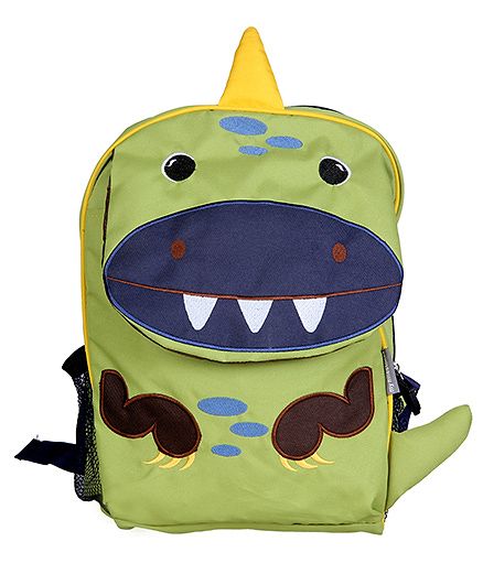 My Milestones Toddler Backpack Dino Green Navy - 13 inch