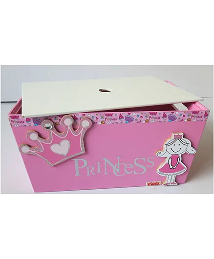 Kidoz Princess Motif Utility Container With Lid - Pink