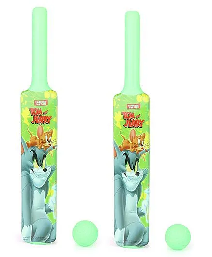 Tom And Jerry Bat and Ball Set Pack Of 2 (Color May Vary)