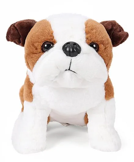 Wild Republic Bull Dog Soft Toy White And Brown - 33 cm
