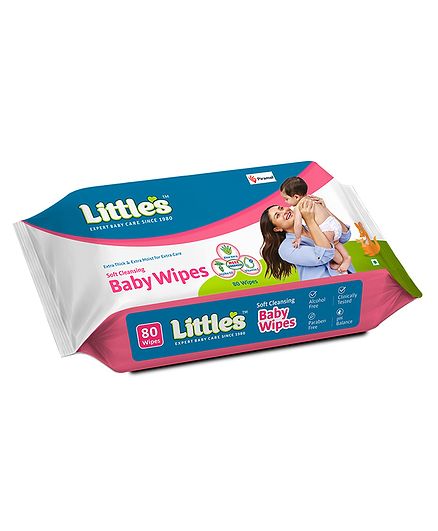 Little's Soft Cleansing Baby Wipes - 80 Pieces