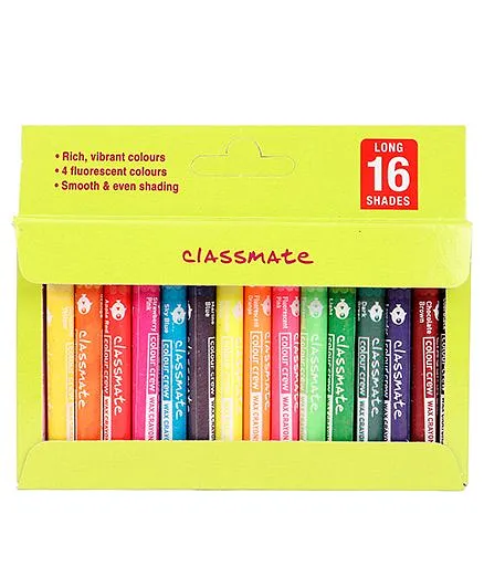 Classmate The jungle Book Wax Crayons 16 Shades - Multicolor