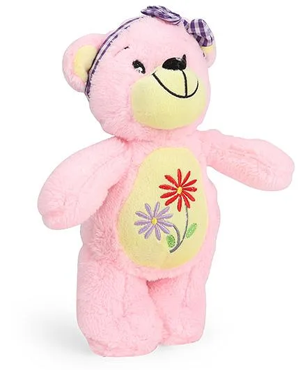 Starwalk Teddy Bear Soft Toy With Band Light Pink - 25 cm