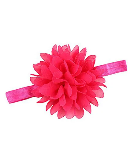 Bellazaara Petals Flower Design Elasticated Headband - Fushia
