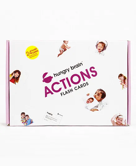 Hungry Brain Action Flash Cards - Blue