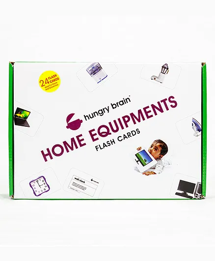 Hungry Brain Home Equipments Flash Cards - Blue