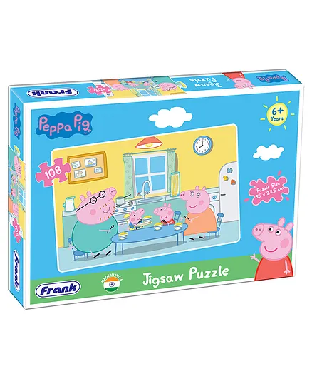 Frank Peppa Pig Jigsaw Puzzle Blue - 108 Pieces