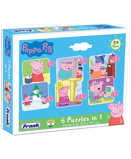 Frank Peppa Pig 6 In 1 Puzzle - Blue