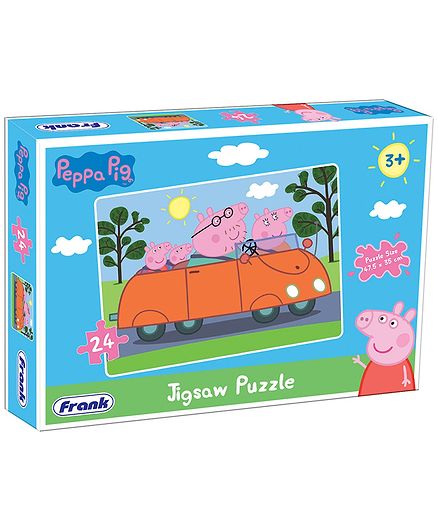 Frank Peppa Pig Jigsaw Puzzle Blue - 24 Pieces
