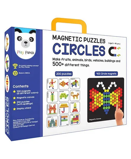 Play Panda Magnetic Puzzles Circle Multicolor - 200 Puzzles